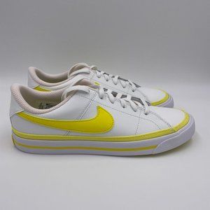 Nike Women's White and Yellow Sneakers